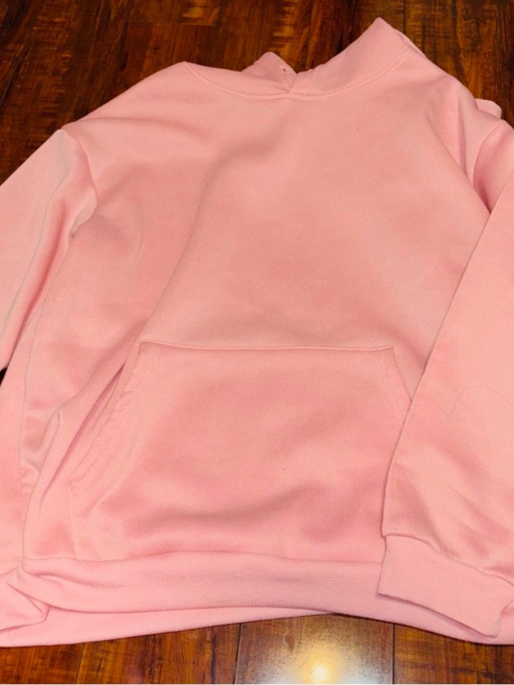 Cozy Pastel Pink Pullover Hoodie with Pocket